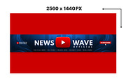 News YouTube Banner Template, a Social Media Template by Vaughn Studios (Thumbnail 2 of 5)