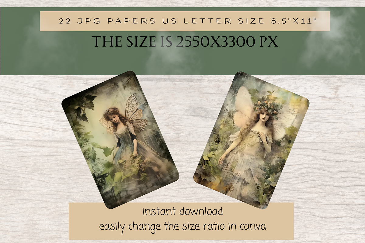 VINTAGE VICTORIAN FAIRY JUNK JOURNAL, a Person Illustration by Daring Digies (Photo 4 of 7)