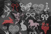 Vintage Vector Pixel Crochet Lace, an Object Graphic by AnMark (Thumbnail 10 of 14)