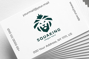 Squa King Lion Head Logo, a Branding & Logo Template by Design_Planet