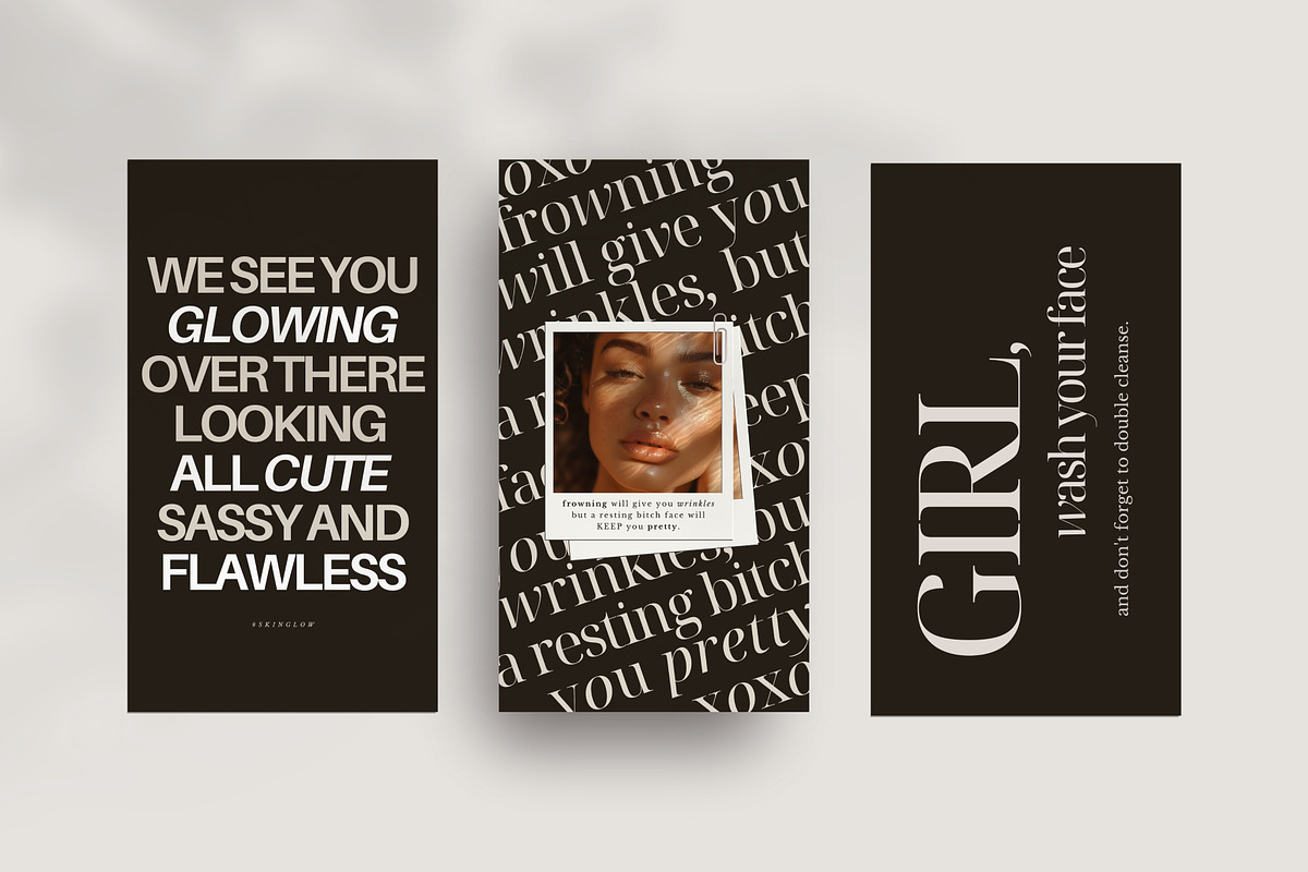 Beauty Skincare Quote Canva Templates preview 7