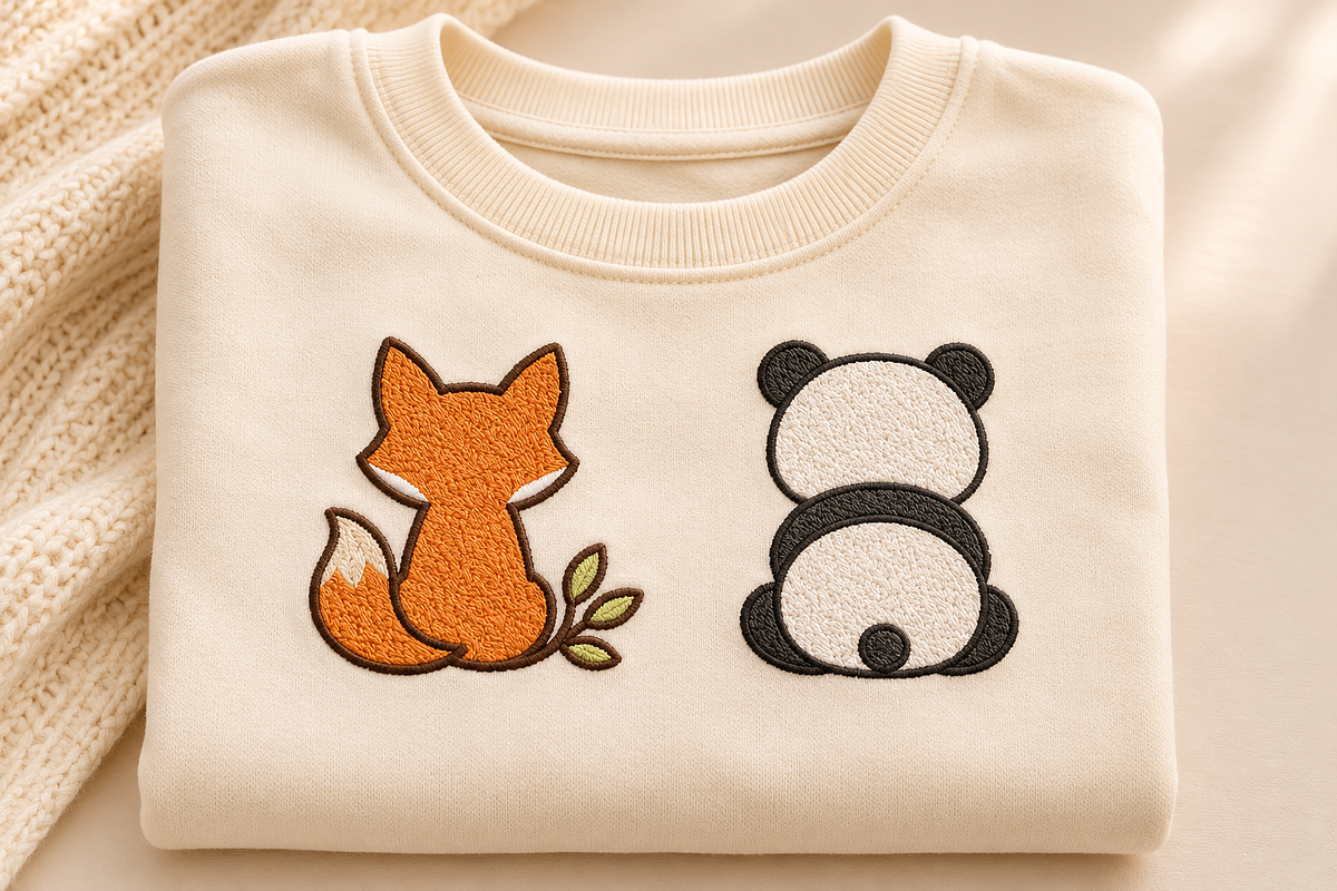 Cute Animal Embroidery Designs, an Object Graphic by Craft Nest