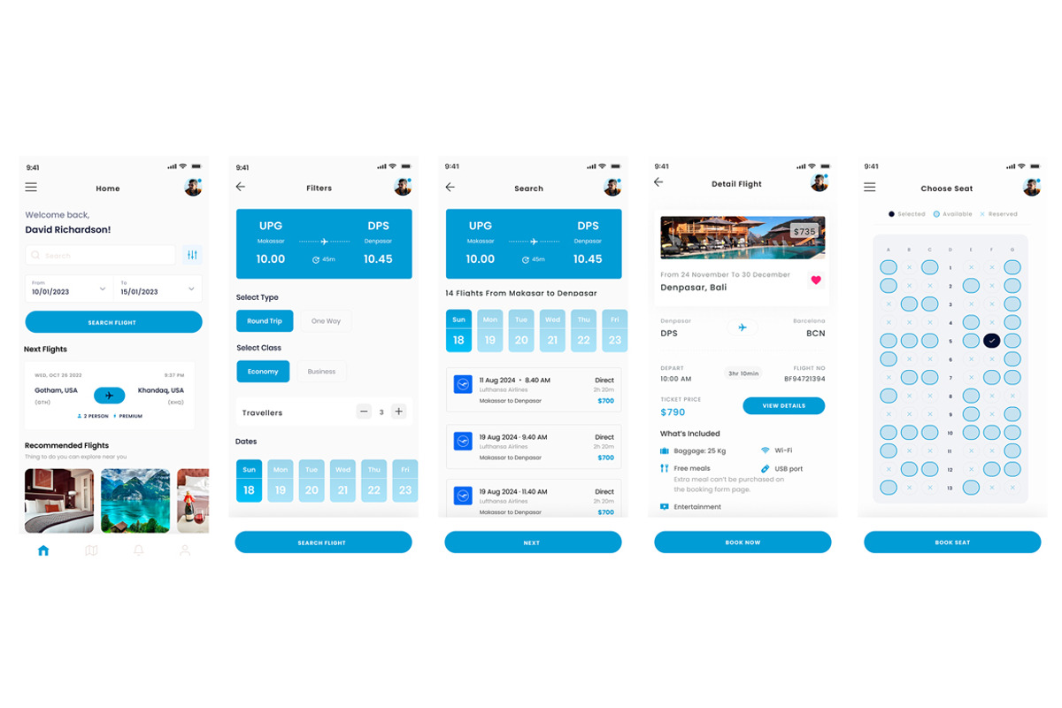 Search Flight Ticket Reservation App, an App Template by nagaredesignstudio (Photo 2 of 2)