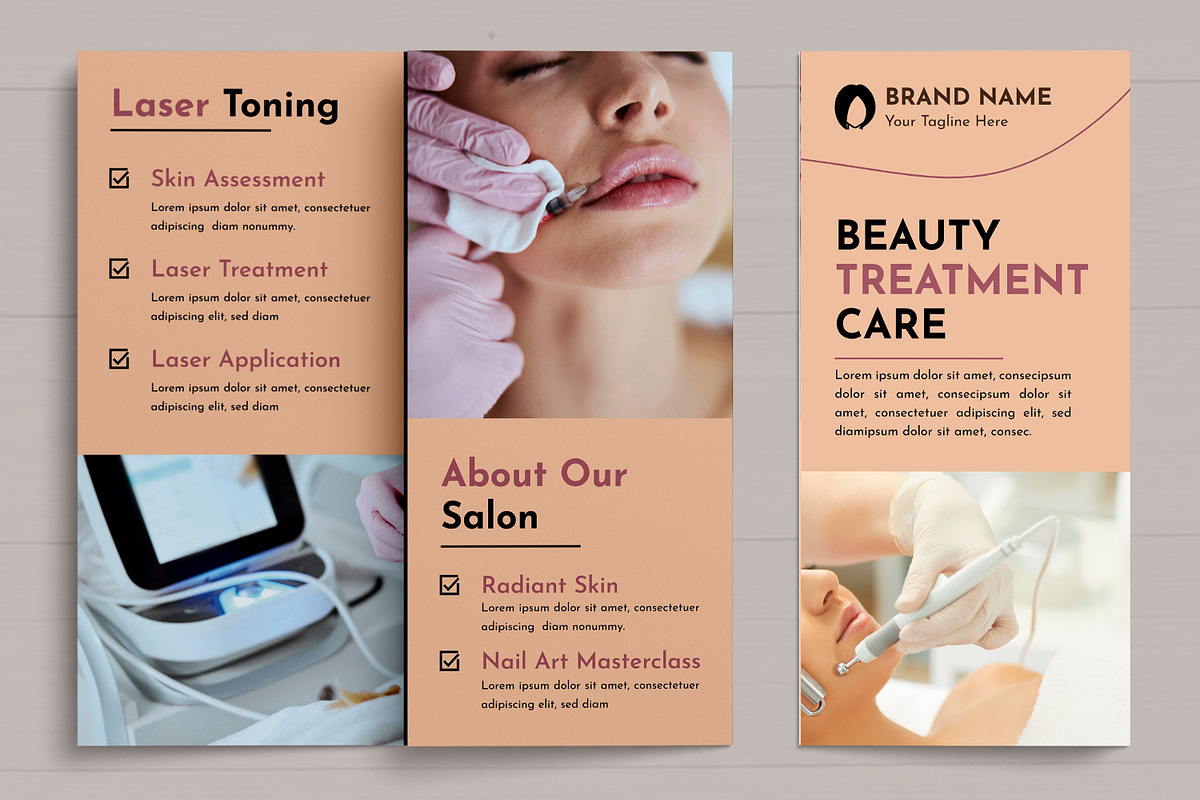 Beauty Salon Trifold Brochure, a Brochure Template by MightyDesign (Photo 3 of 7)