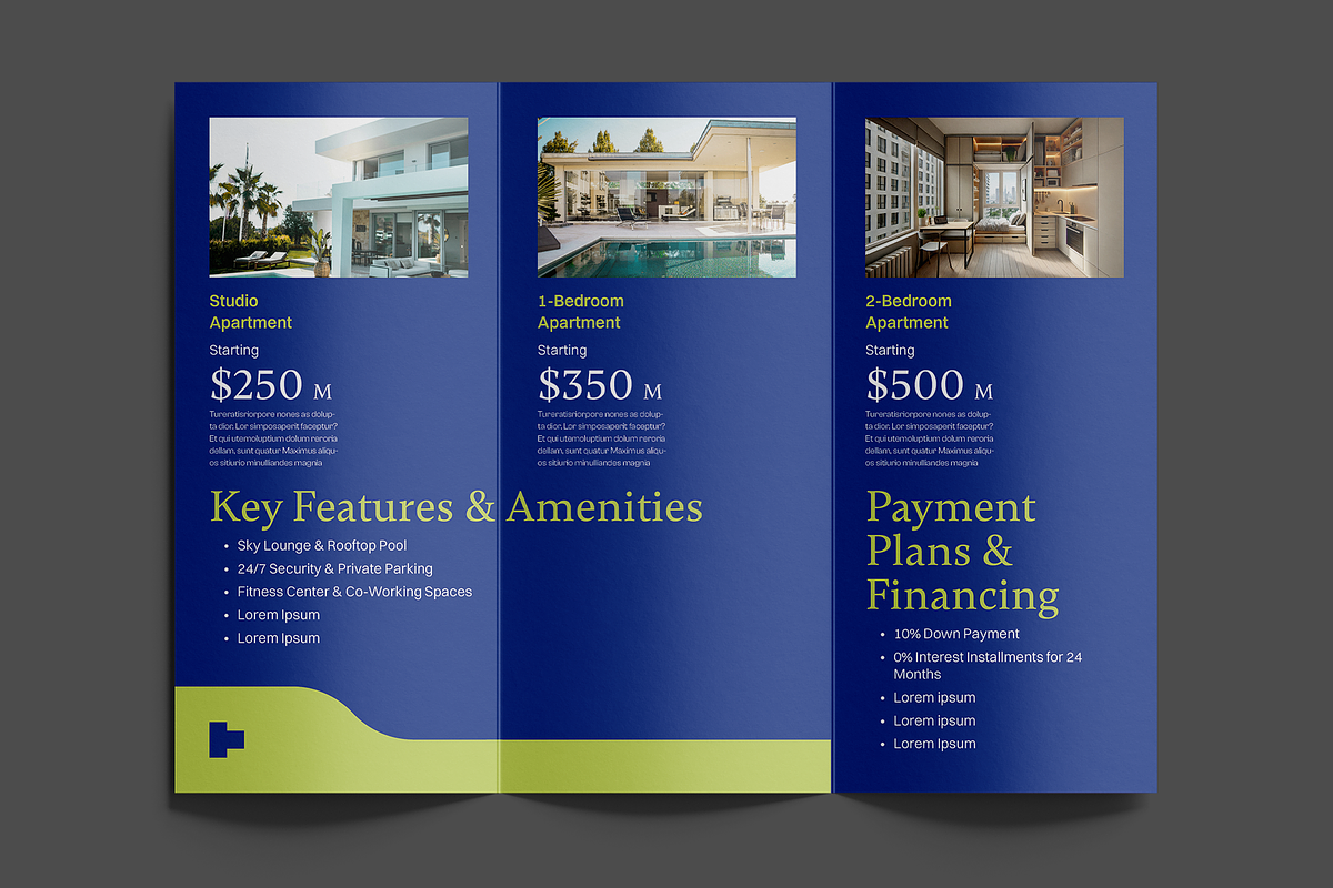 Real Estate Trifold Brochure v3, a Brochure Template by Akreatipe (Photo 2 of 4)