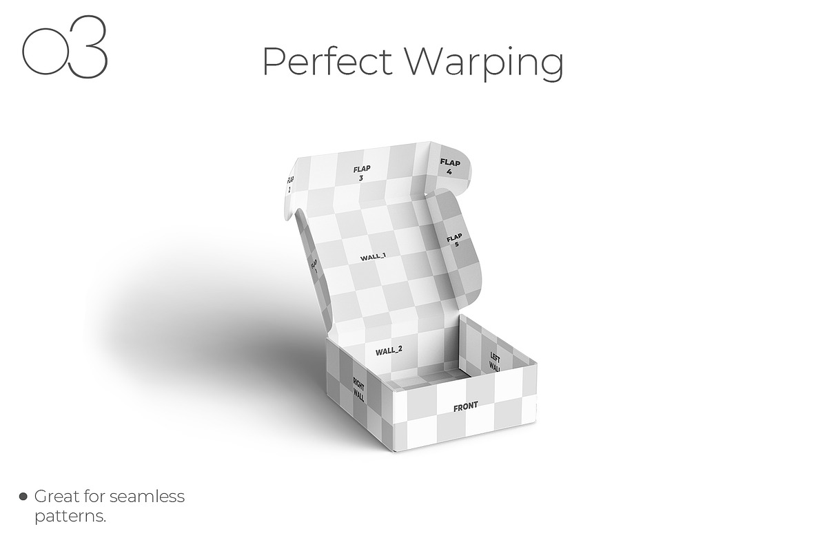 Front Tuck Square Mailing Box Mockup, a Packaging Mockup by Sheikhadesign (Photo 4 of 10)