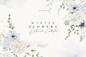 Blue Winter Flowers