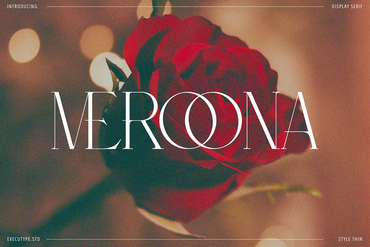 Meroona - Display Serif, a Serif Font by executypeStudio (Photo 1 of 14)