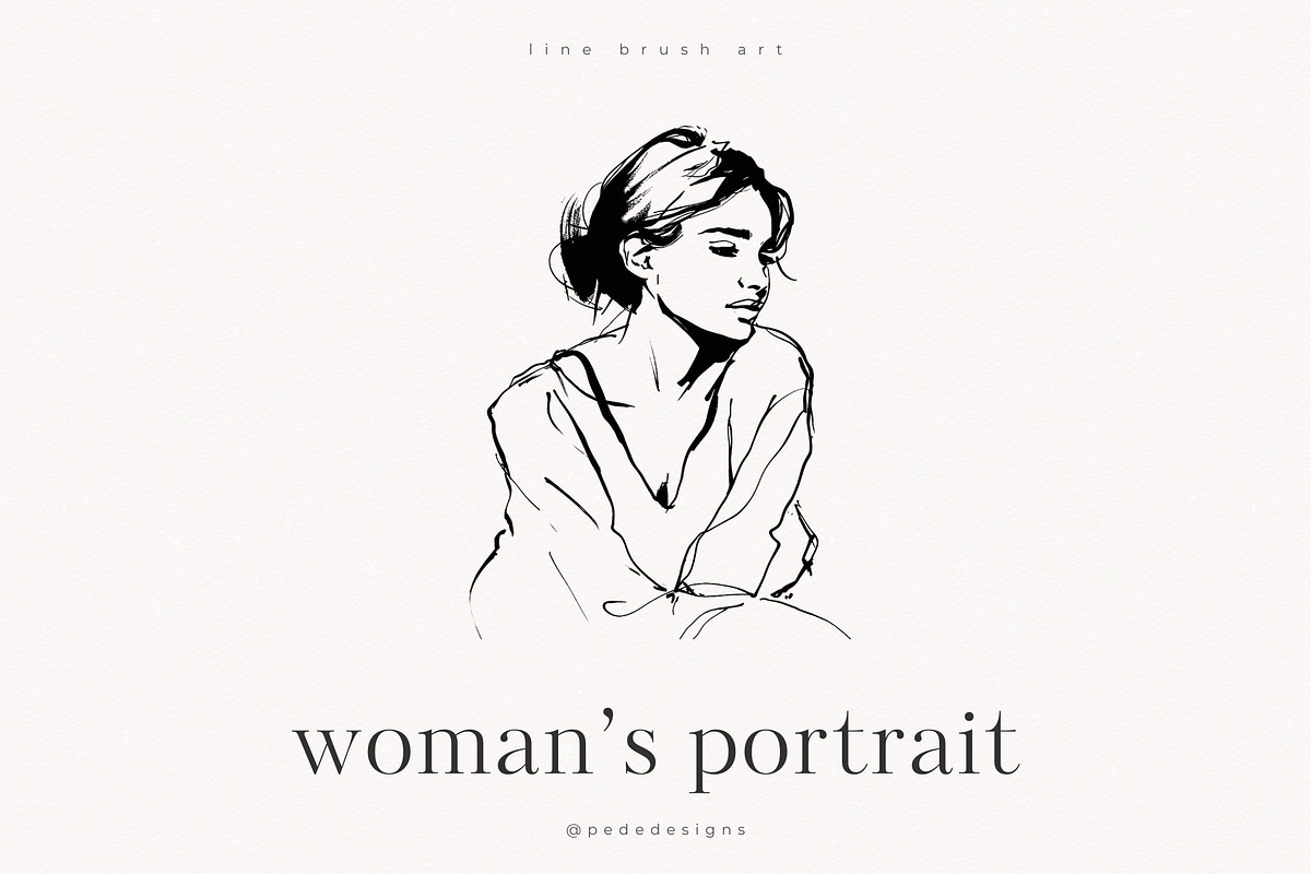 Woman's Portrait, a Person Illustration by PeDe Designs (Photo 3 of 6)