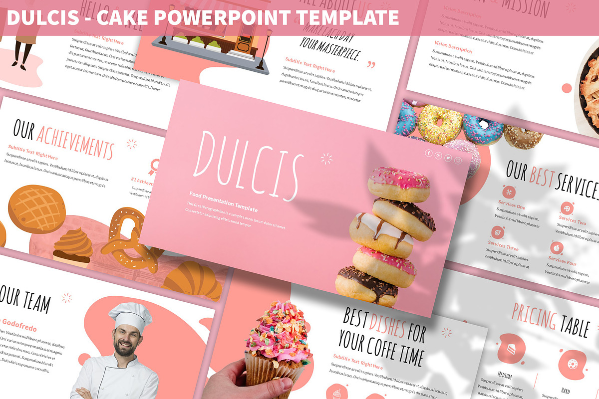 Dulcis - Cake Powerpoint Template, a Presentation Template by SlideFactory