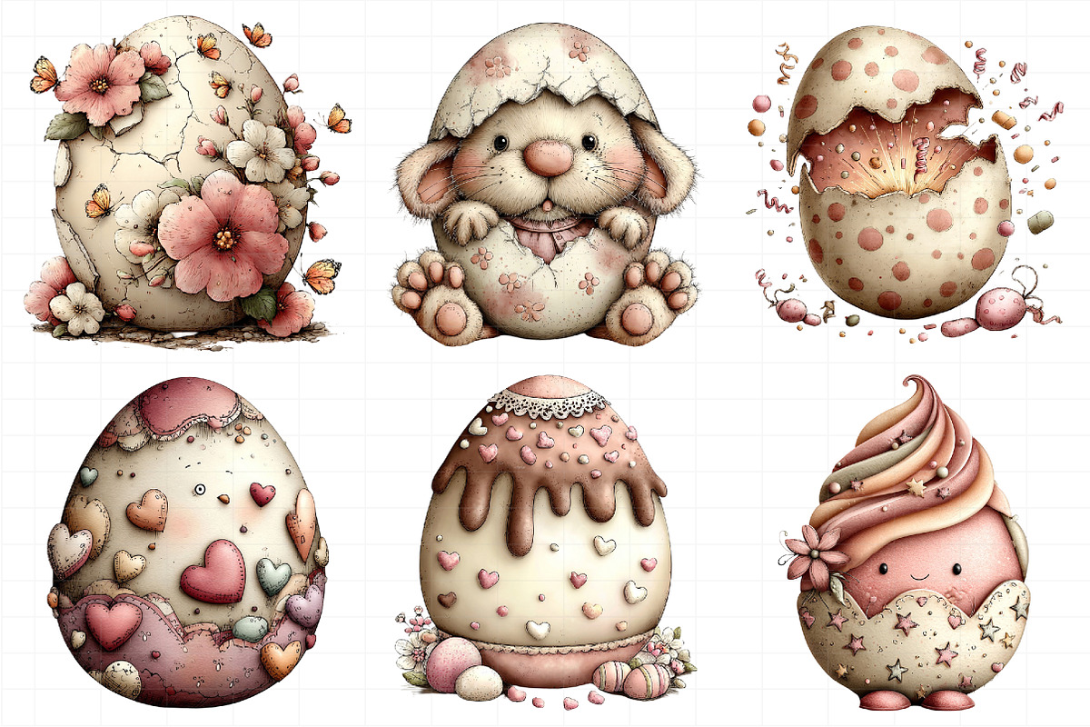 Whimsical Easter Egg Clipart, an Illustration by Daily.Designs (Photo 8 of 8)