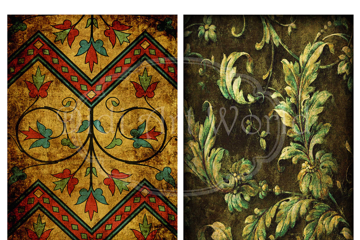 10 Vintage floral digital patterns, a Pattern Graphic by DidiArtWorld (Photo 2 of 6)