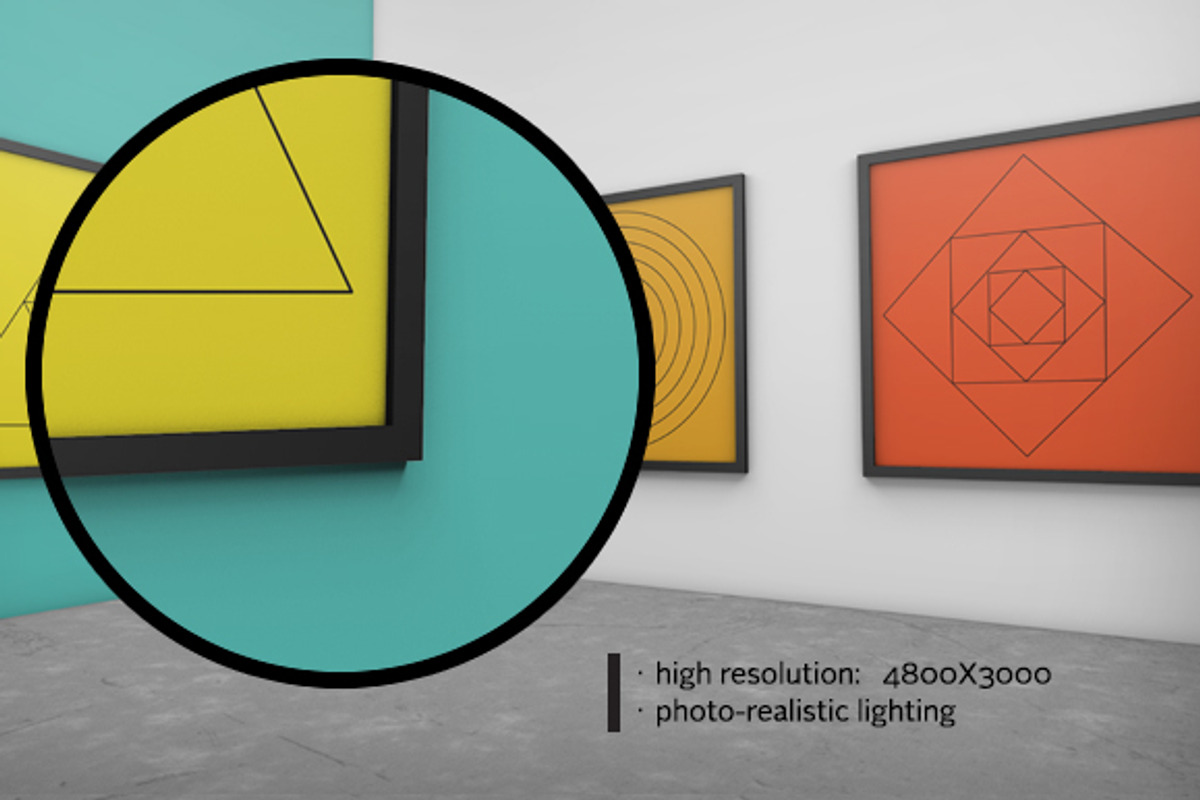 Art Gallery Mock-up, a Print Template by Madbiologist (Photo 2 of 5)