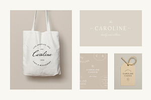 Caroline Minimal Logo Kit Ai,Eps,Psd