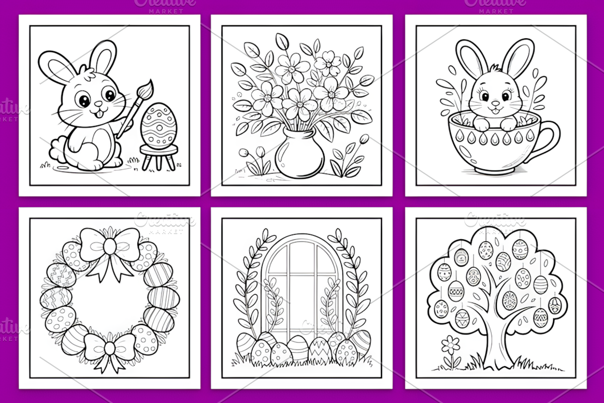 EASTER COLORING BOOK - KDP, a Seasonal Illustration by Ink Gallery (Photo 3 of 5)