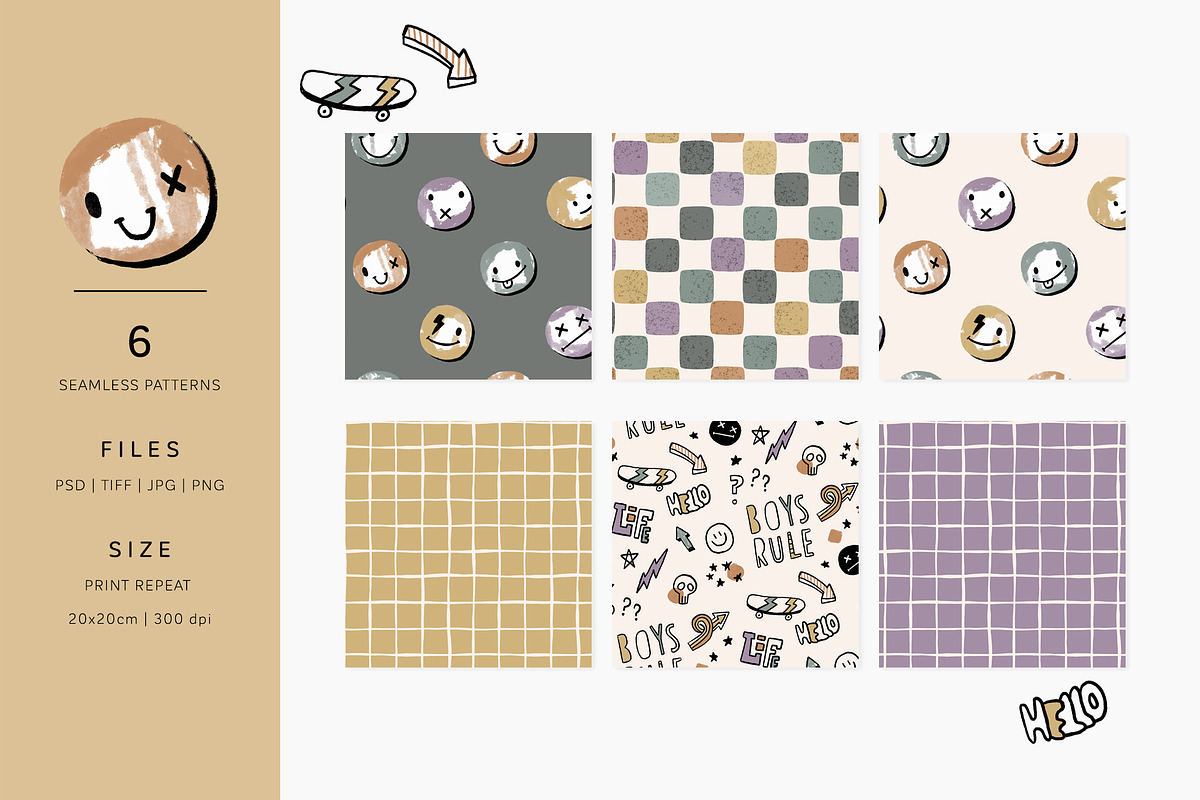 Acid pattern collection, a Pattern Graphic by Muriel Petitpattern (Photo 2 of 7)