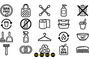 Eco Friendly House Care Icons, an Illustration by designvectx (Thumbnail 1 of 3)