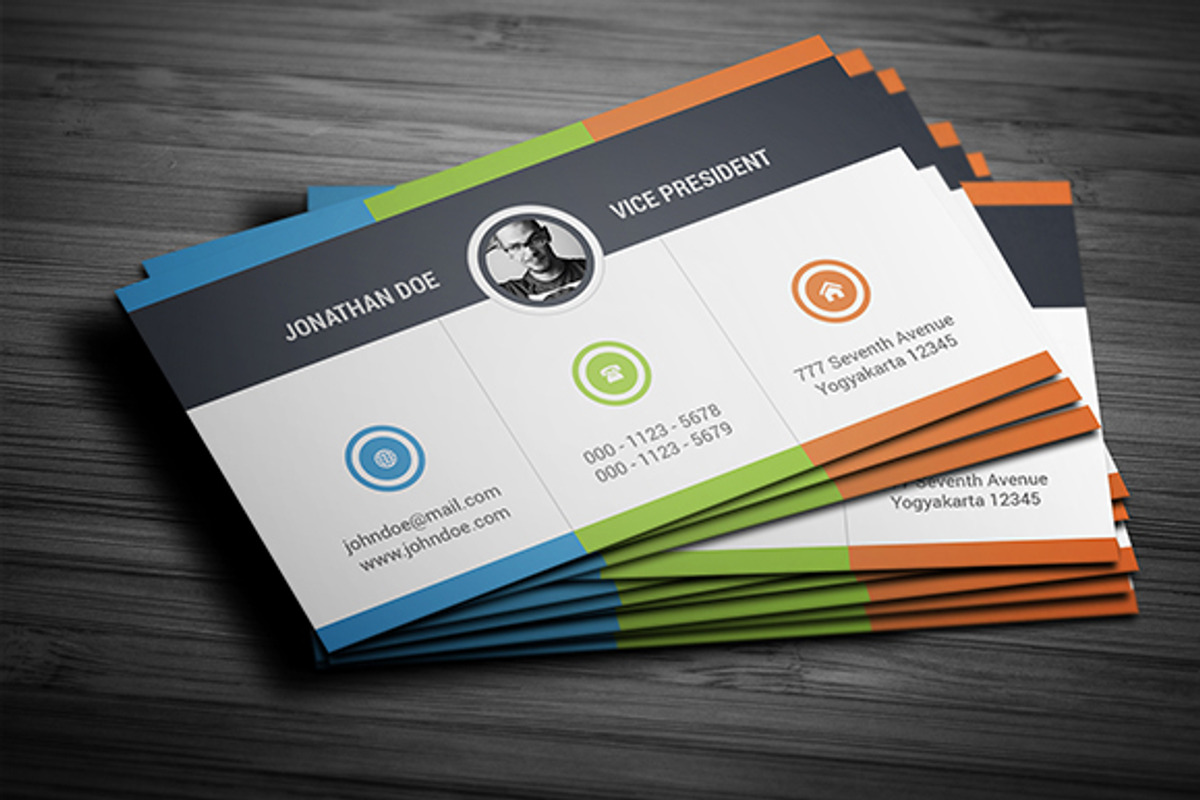 Creative Multicolor Business Card, a Business Card Template by InfinityArt (Photo 1 of 4)