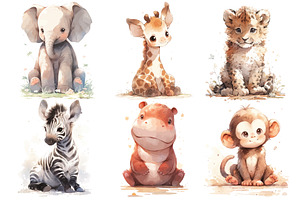 Set of cute baby woodland animals, an Animal Illustration by ZinetroN