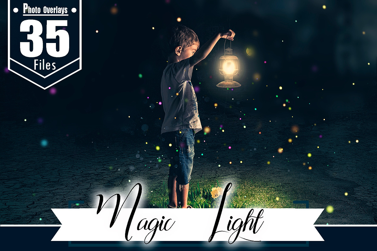 35 magic shine light photo overlays, a Layer Style Add-On by OverlayBox (Photo 1 of 5)