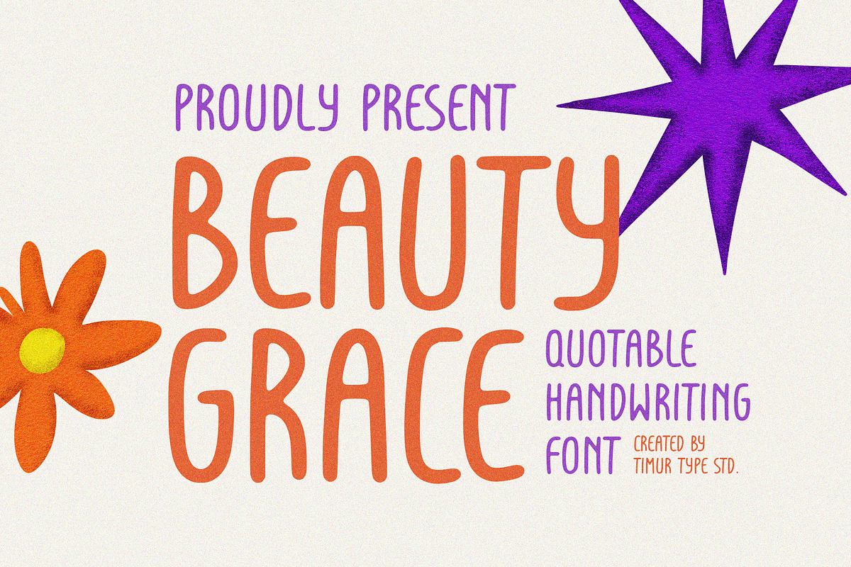 Beauty Grace Font, a Handwritten Font by Timurtype (Photo 1 of 7)