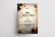 Merry Christmas - 3 Vintage Flyers, a Flyer Template by PixelsDesign (Thumbnail 3 of 4)
