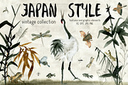 Watercolor Japanese Vintage WabiSabi, a Texture Illustration by KomannaArt (Thumbnail 1 of 9)