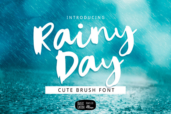 Rainy Day Brush Font preview 6