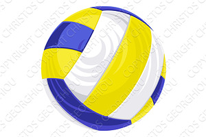 Volleyball Ball Isolated Icon, an Animal Illustration by Christos Georghiou