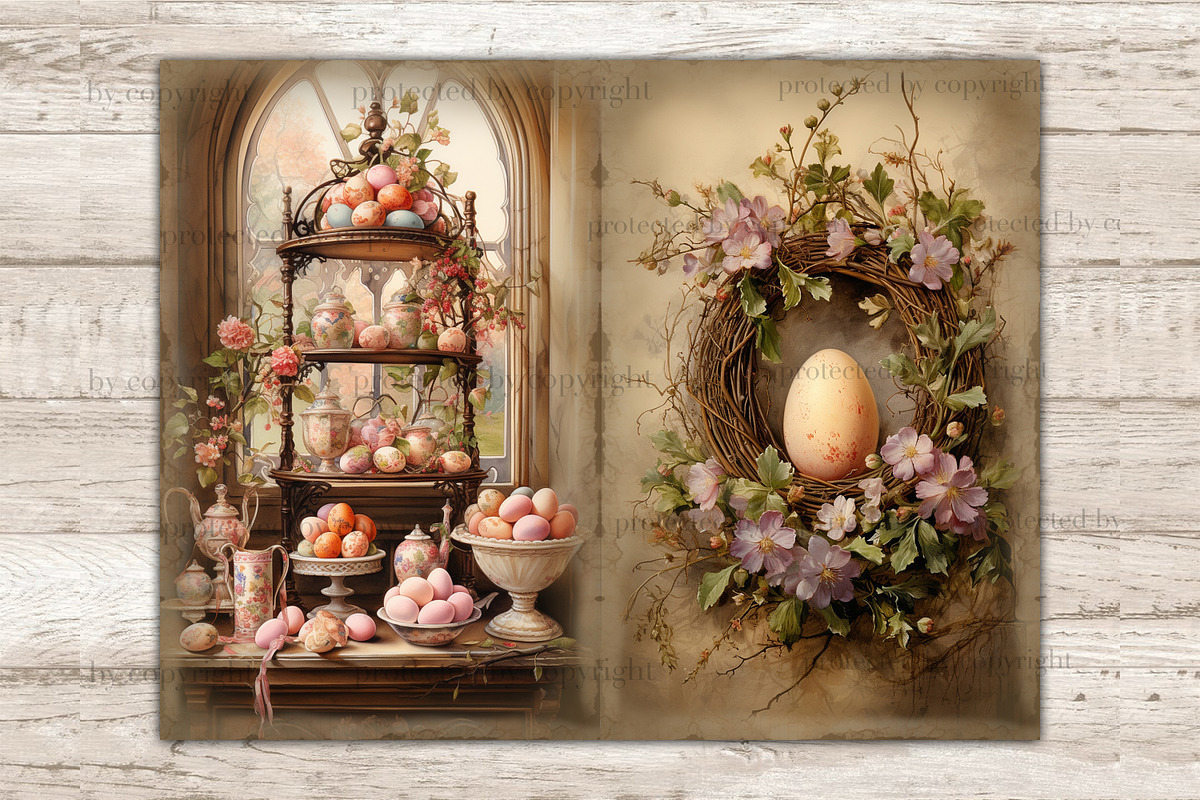 Easter Junk Journal Pages, a Seasonal Illustration by GlamArtZhanna (Photo 4 of 10)
