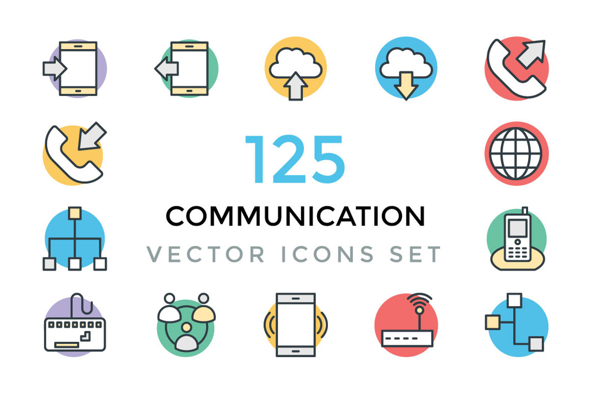 125 Communication Vector Icons, an Icon by Vectors Market