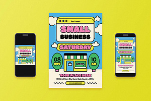 Small Business Saturday Flyer Set, a Flyer Template by Aiyari Graphic