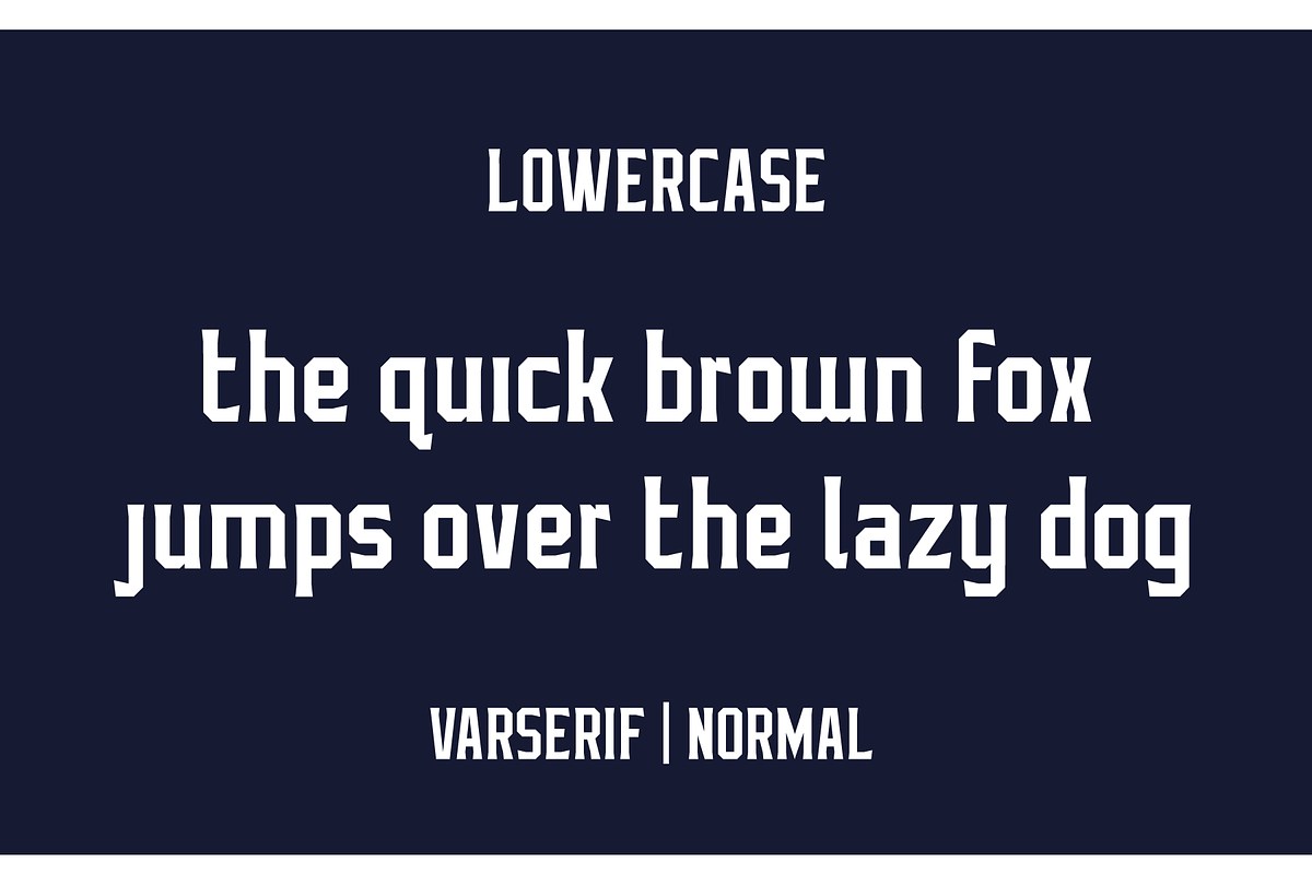 Varserif Font Family preview 3