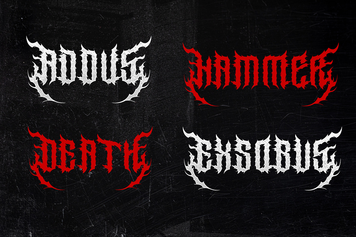 SabsoR Metal Horror Font, a Blackletter Font by dansdesign (Photo 6 of 8)