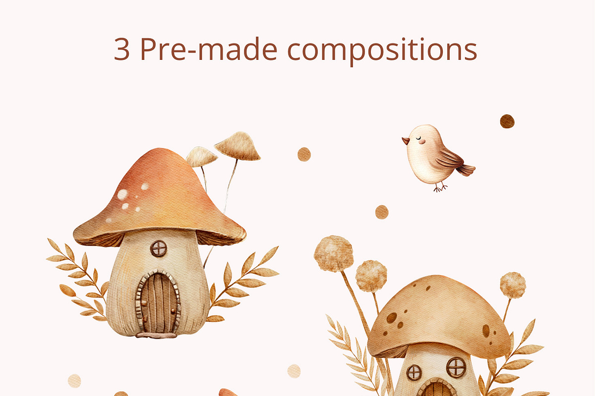 Forest Fairyland Watercolor clipart, an Object Graphic by NikiArts (Photo 7 of 10)