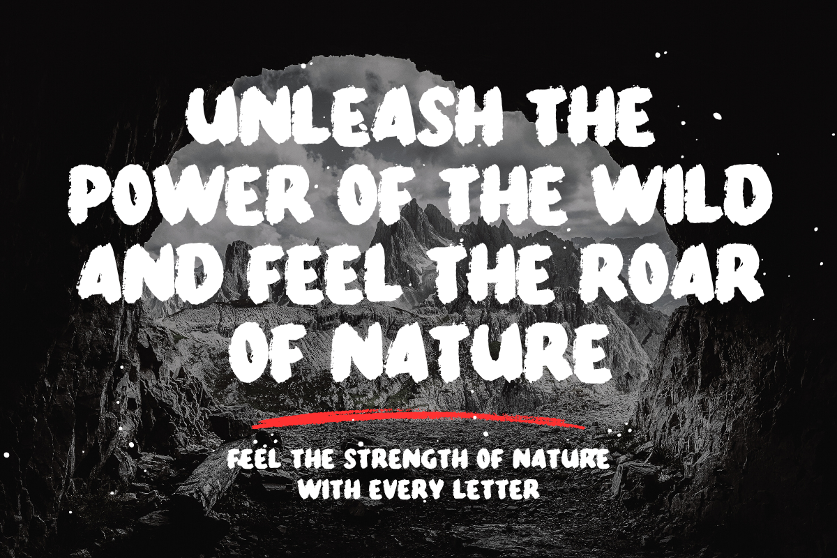 Strong Roar – Brush Font, a Handwritten Font by Fikryal Studio (Photo 2 of 11)