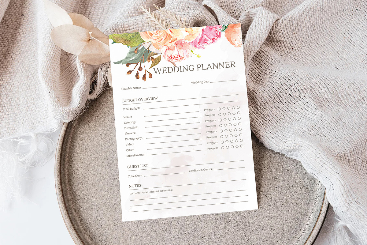 Wedding Planner Template, a Stationery Template by ShineOnWedding (Photo 6 of 10)