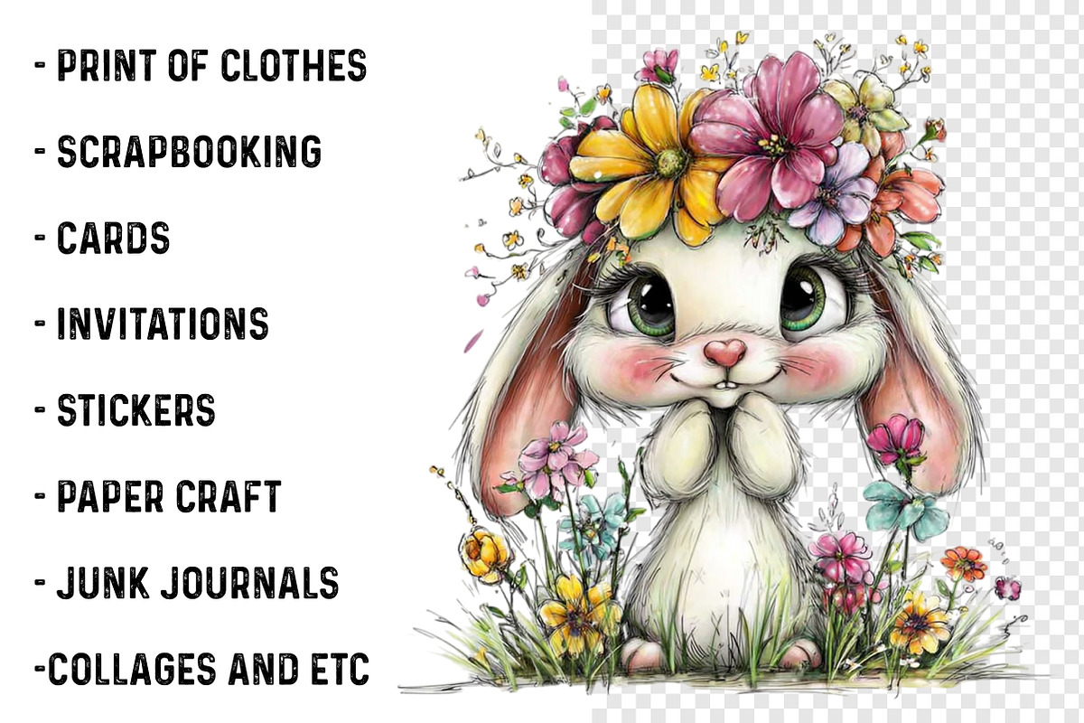 Whimsical spring animals clipart, an Illustration by SinaCreation (Photo 2 of 6)