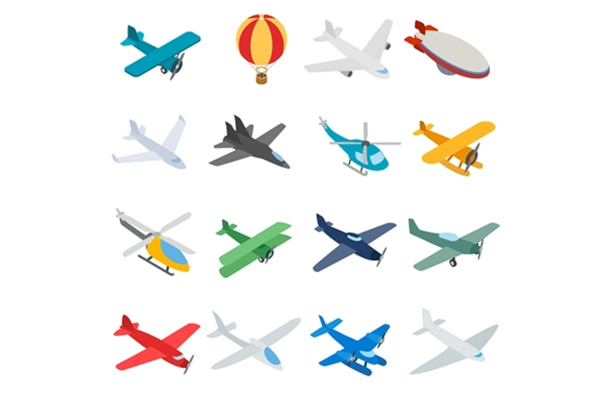 Aviation icons set, an Object Graphic by Ylivdesign