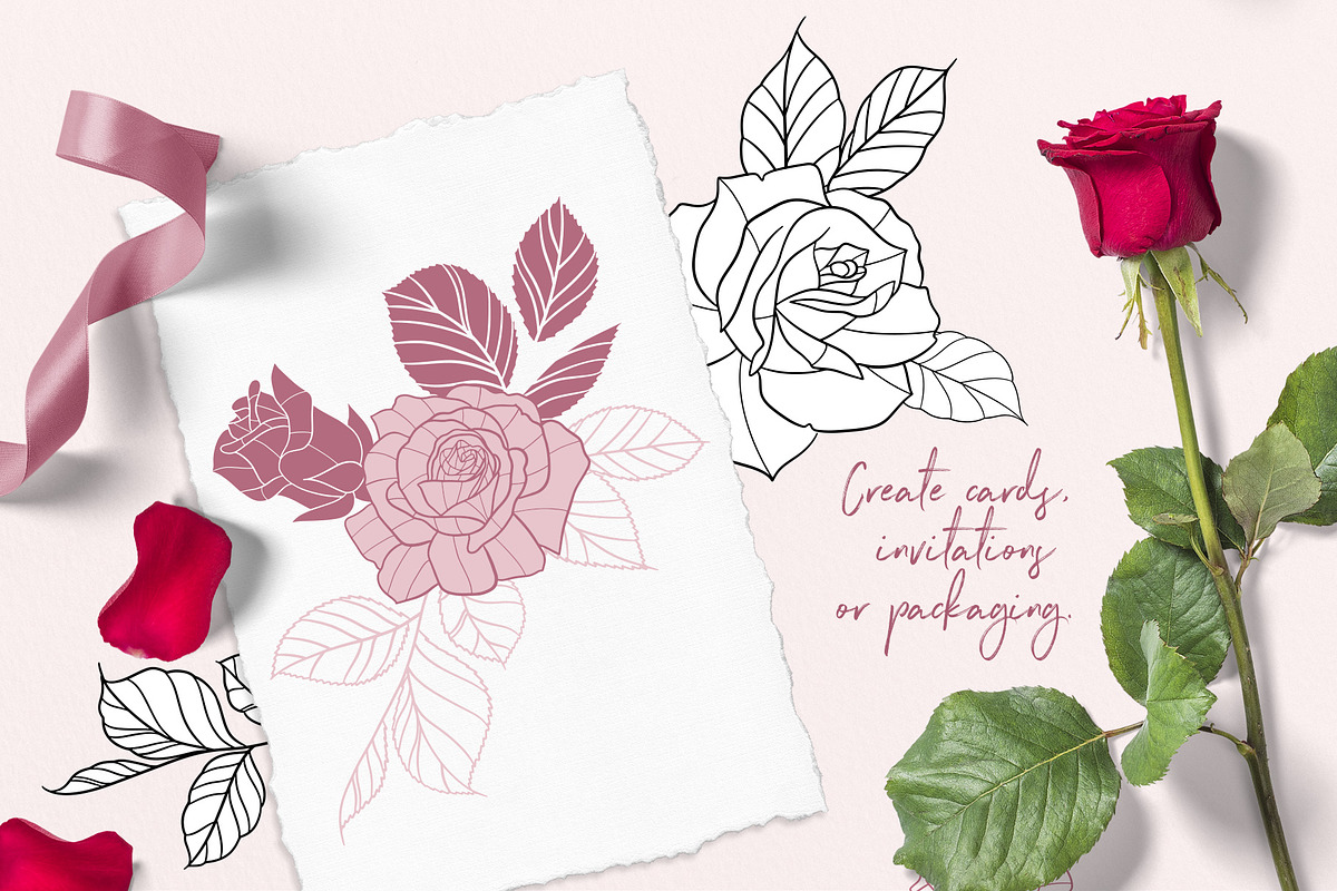 Procreate Roses Stamps, a Brush Add-On by RadekBroz (Photo 4 of 11)