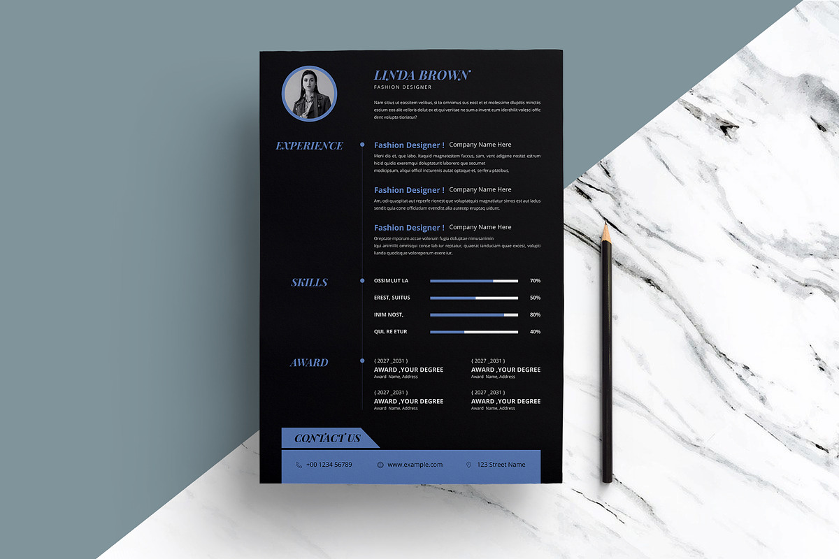 Creative Resume  CV  Template Canva, a Resume Template by evgenystudio (Photo 5 of 6)