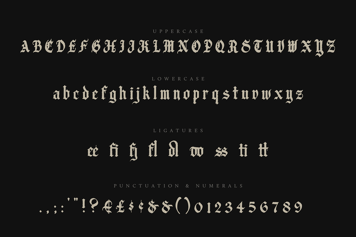 Candelabra Font + Extras, a Blackletter Font by Twinbrush (Photo 9 of 20)