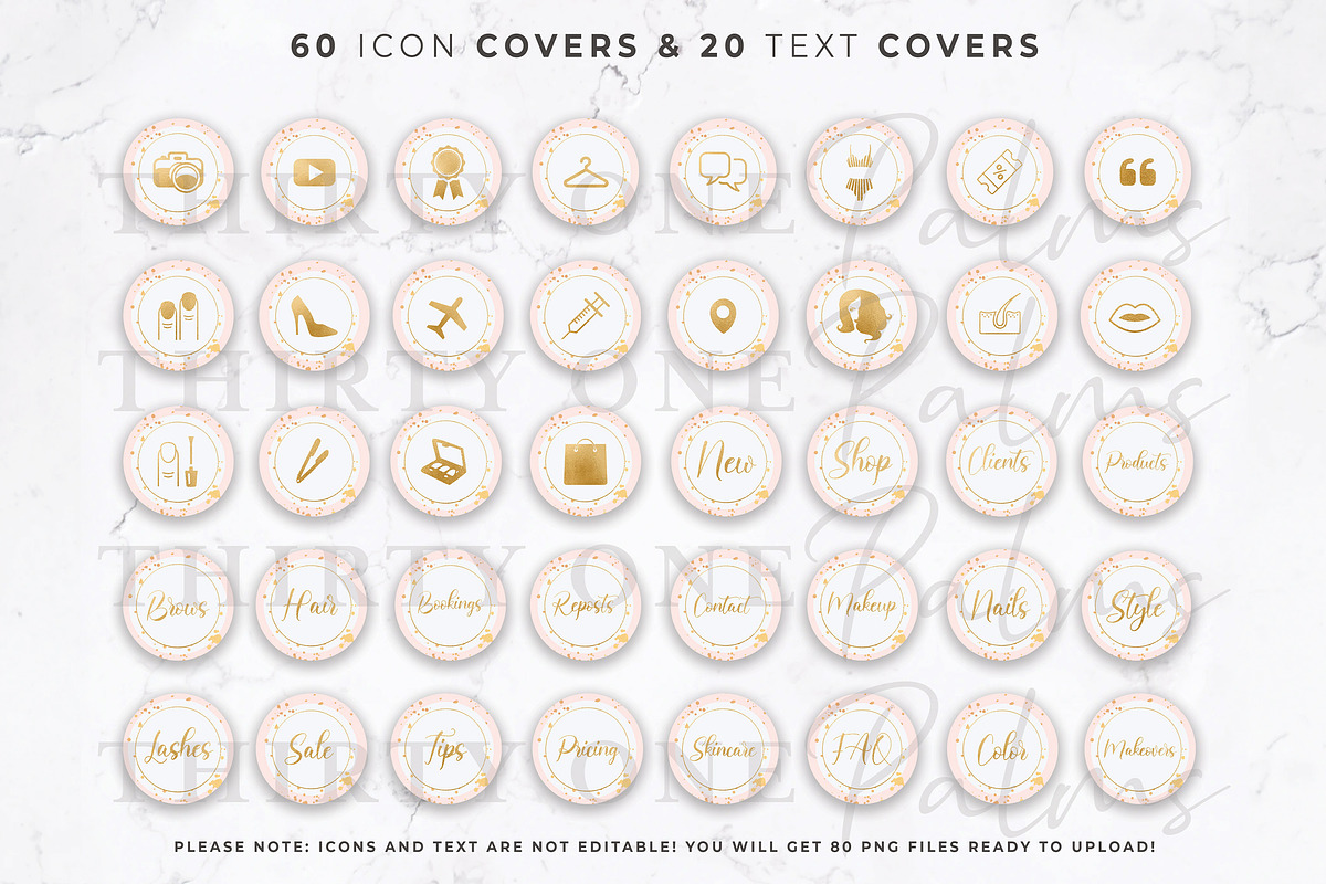 Beauty Instagram Highlight Covers, an Icon by Thirty One Palms Studio (Photo 3 of 4)