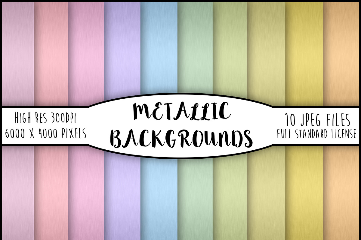 10 Beautiful Metallic Backgrounds, a Texture Graphic by Love Pretty Mockups (Photo 1 of 4)