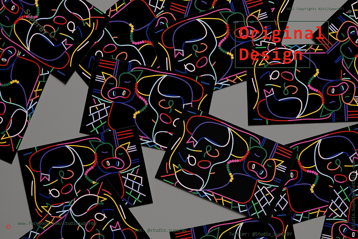 Printable Prints Cards Holidays, a Card Template by SuperBY Market (Photo 3 of 4)