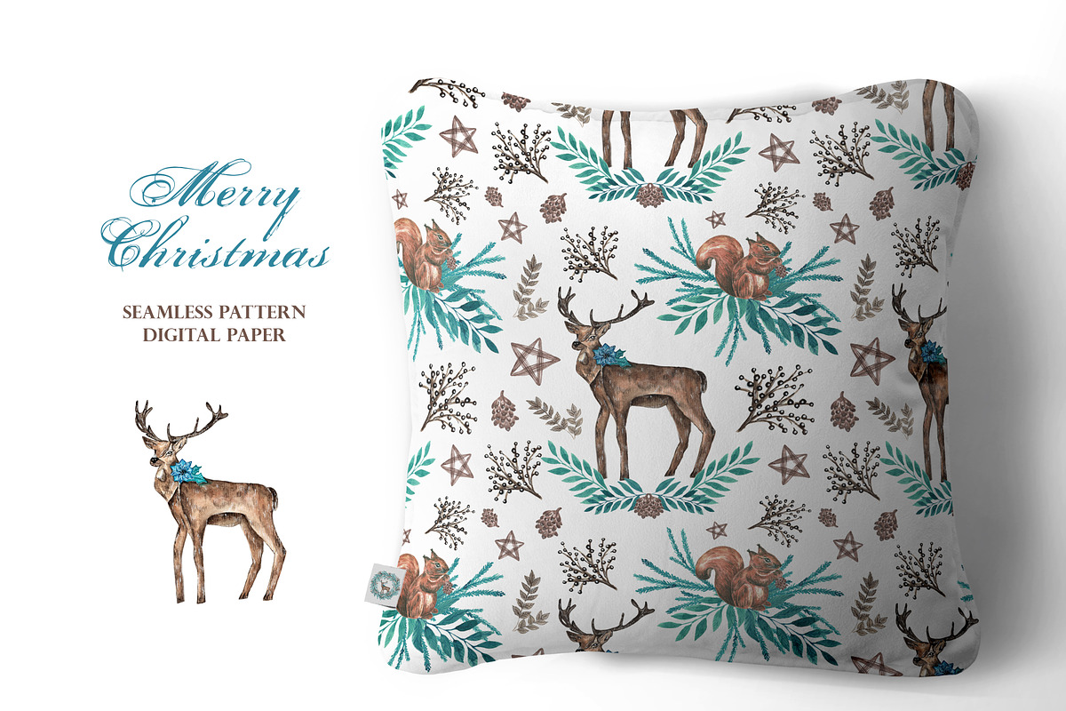 Christmas watercolor set. New Year., a Seasonal Illustration by SabinaWatercolorArt (Photo 9 of 12)