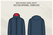 Mens Hooded Down Jacket, an Illustration by VECFASHION (Thumbnail 1 of 3)