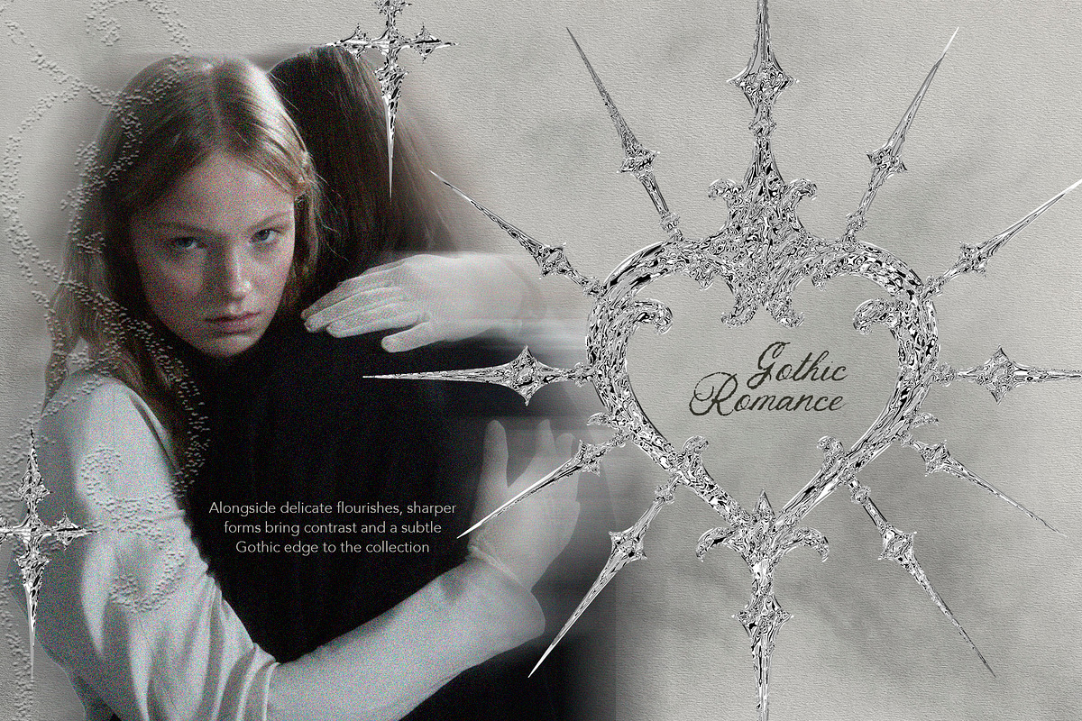 Gothic Chrome & Dotted Ornaments, an Object Graphic by Eva Gentle (Photo 9 of 12)