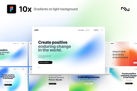 Creative Figma Gradient UI header, an UI Kit Template by neuwebz