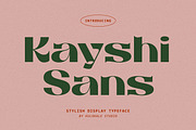 Kayshi Sans Stylish Display Font, a Sans Serif Font by Kulokale (Thumbnail 1 of 10)